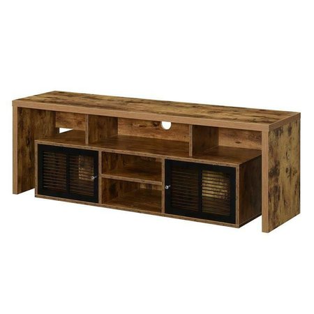 CONVENIENCE CONCEPTS 60 in. Lexington TV Stand with Storage Cabinets & Shelves, Nutmeg HI2540479